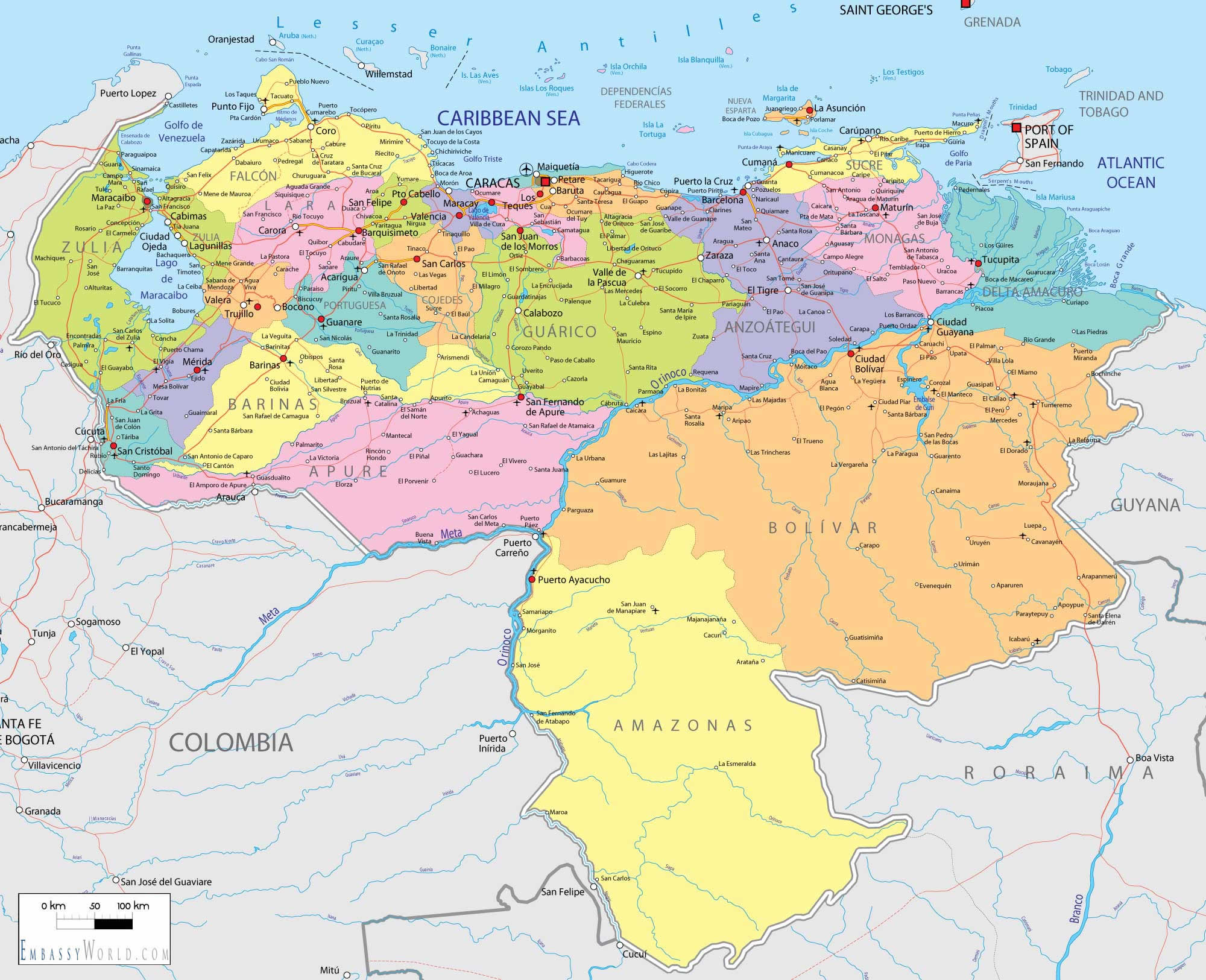 politik haritasi venezuela